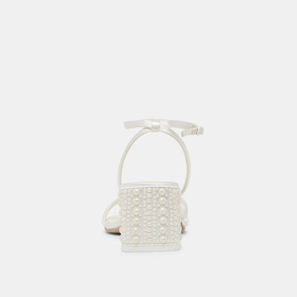 Dolce Vita SHOES YSABEL PEARL HEELS TRUE WHITE SATIN
 – Dolce Vita