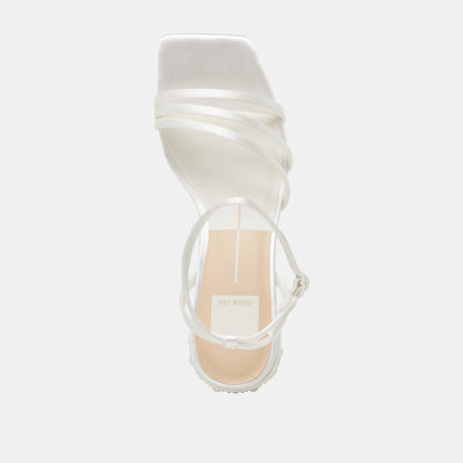 Dolce Vita SHOES YSABEL PEARL HEELS TRUE WHITE SATIN
 – Dolce Vita