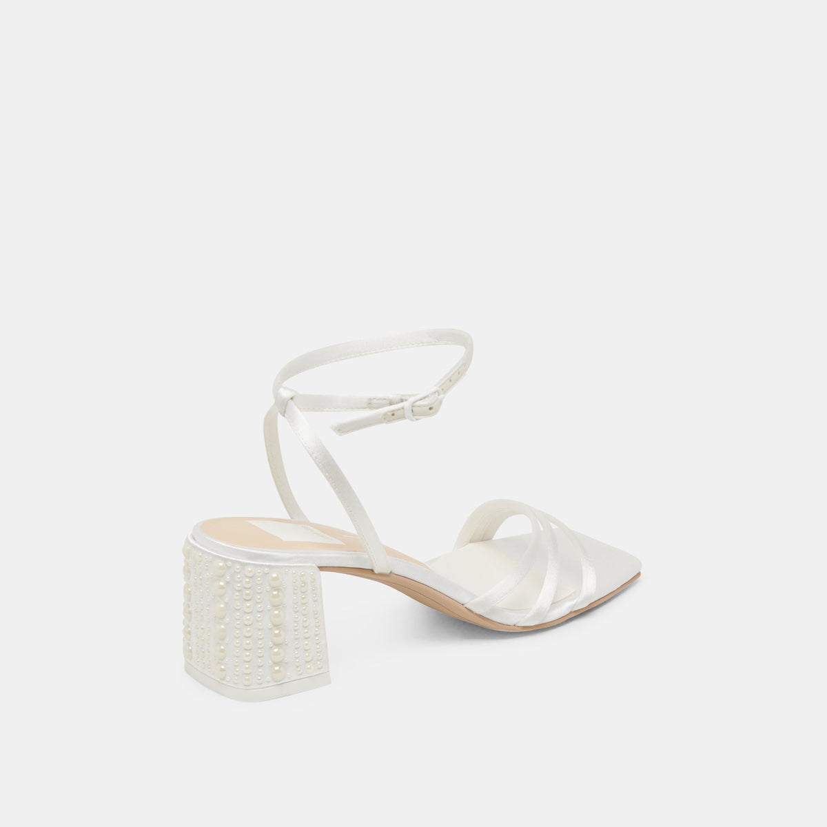 Dolce Vita SHOES YSABEL PEARL HEELS TRUE WHITE SATIN
 – Dolce Vita