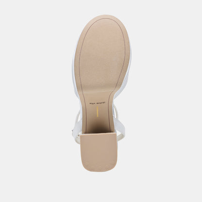 Dolce Vita SHOES Bryla White Satin Heels