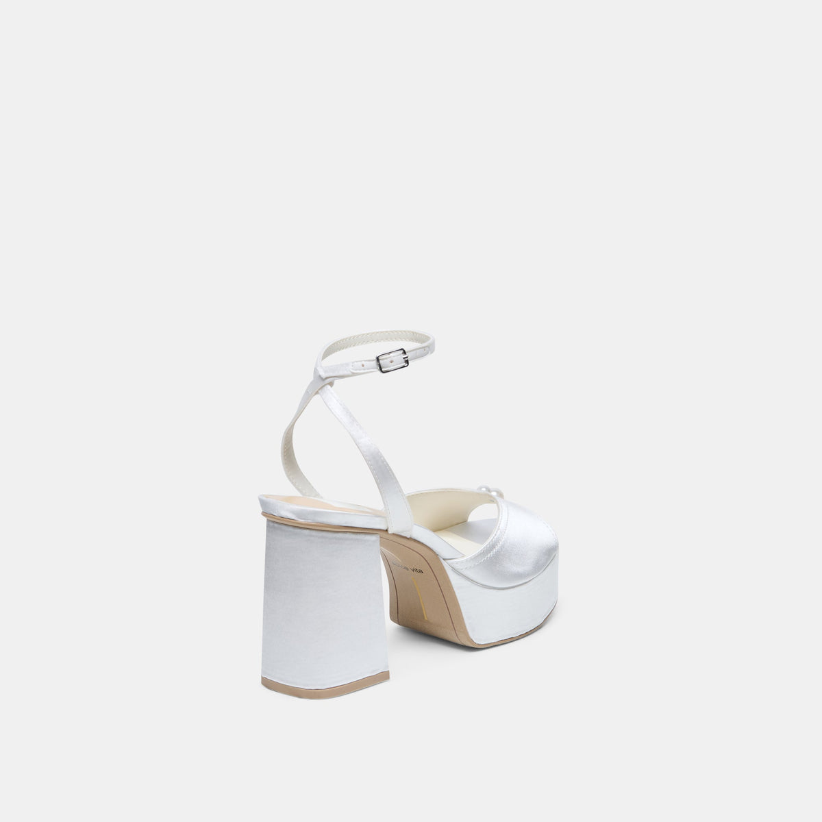 Dolce Vita SHOES Bryla White Satin Heels