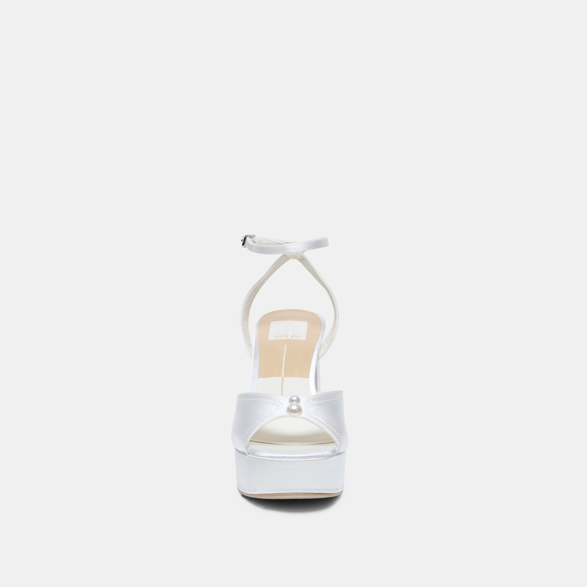 Dolce Vita SHOES Bryla White Satin Heels