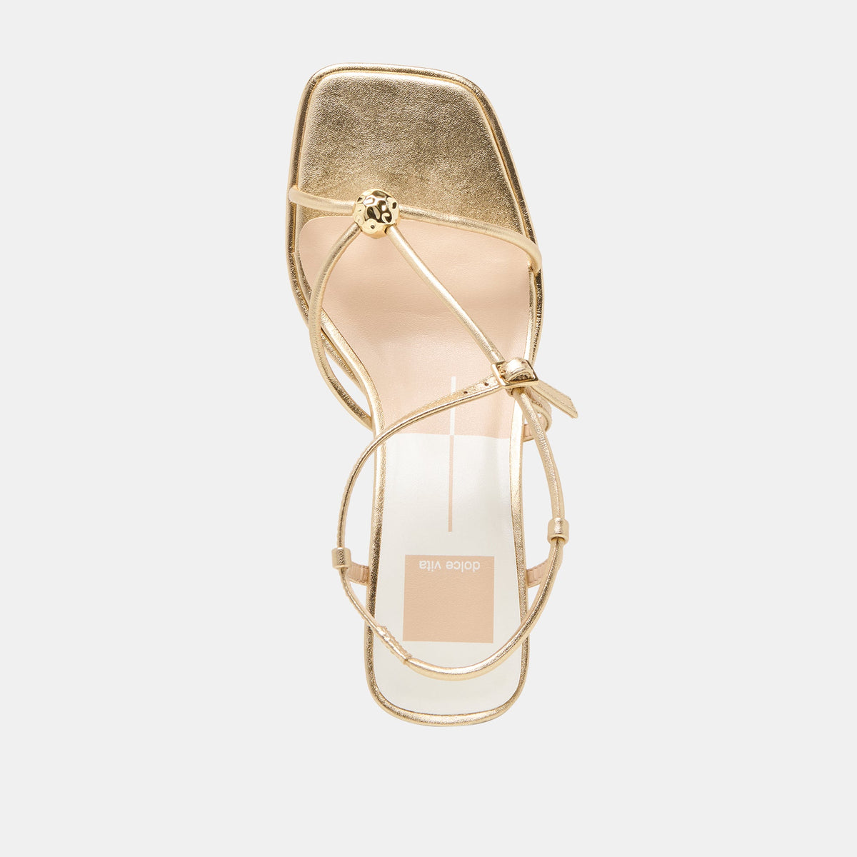 Dolce Vita SHOES Mylee Gold Distressed Leather Heels