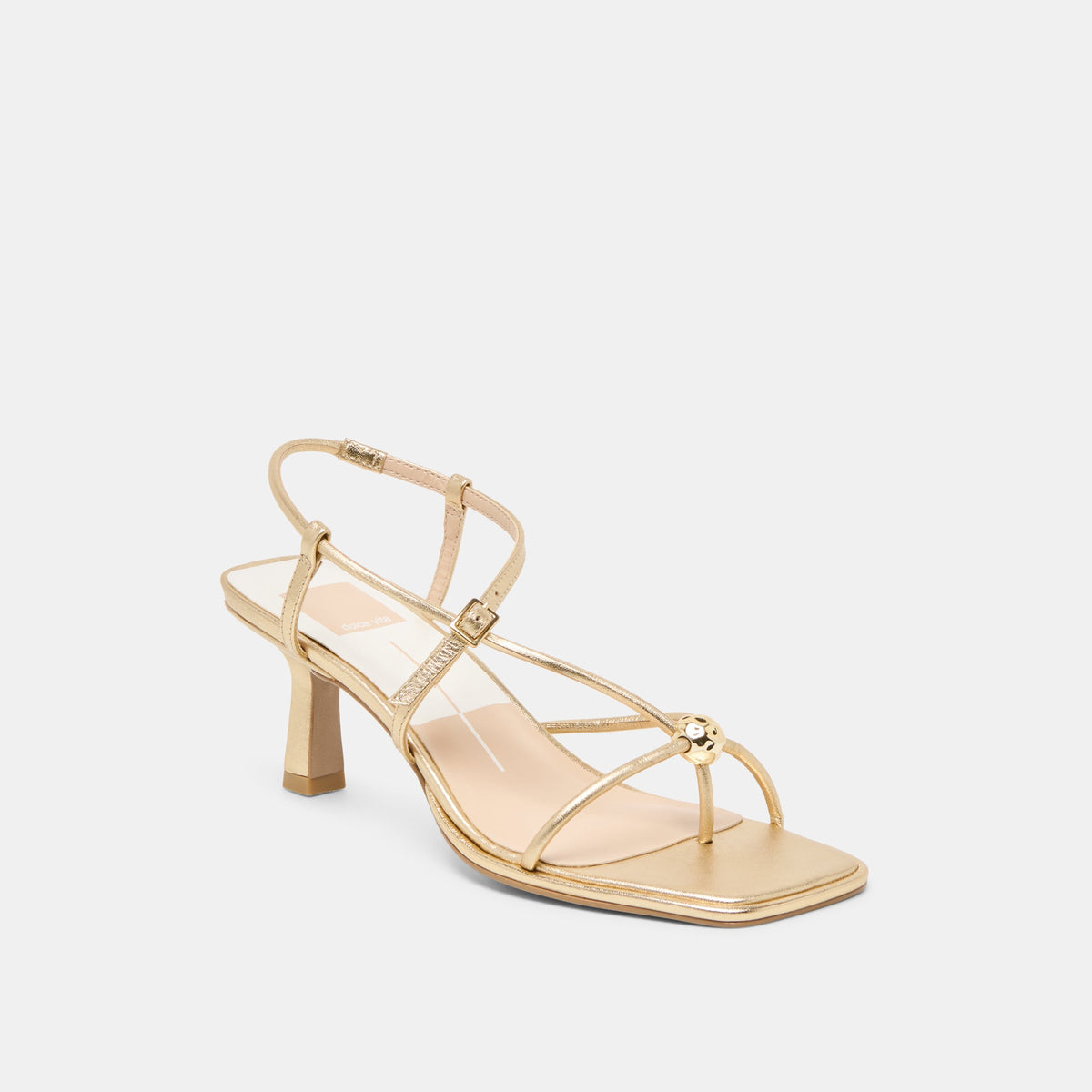 Dolce Vita SHOES Mylee Gold Distressed Leather Heels
