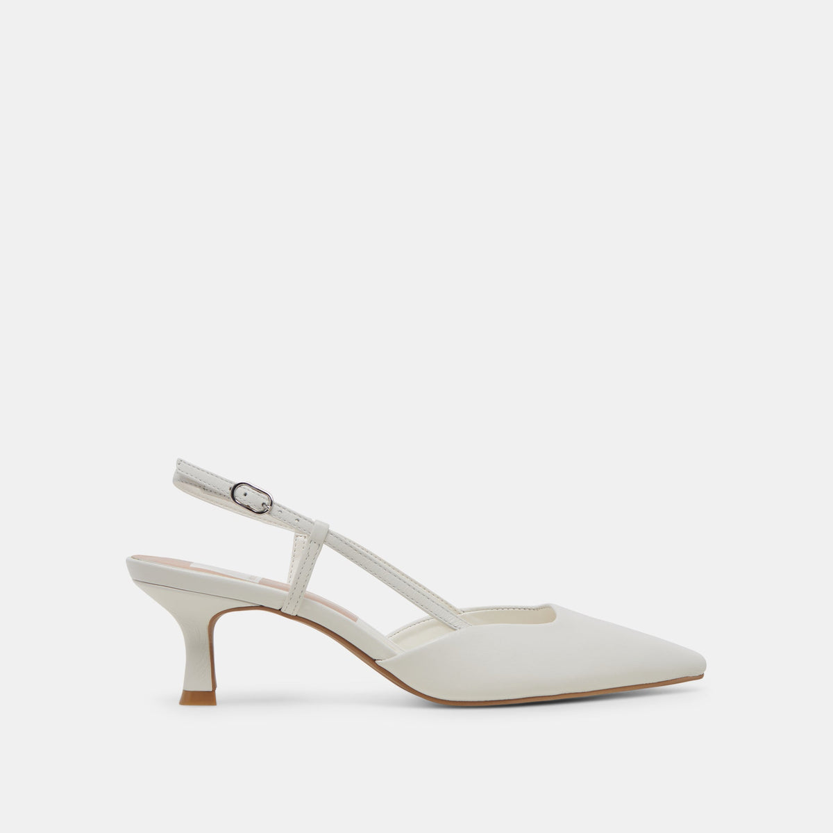 Dolce Vita SHOES Odela White Leather Heels