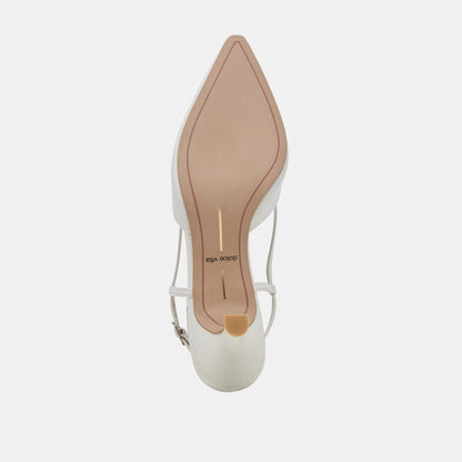 Dolce Vita SHOES Odela White Leather Heels