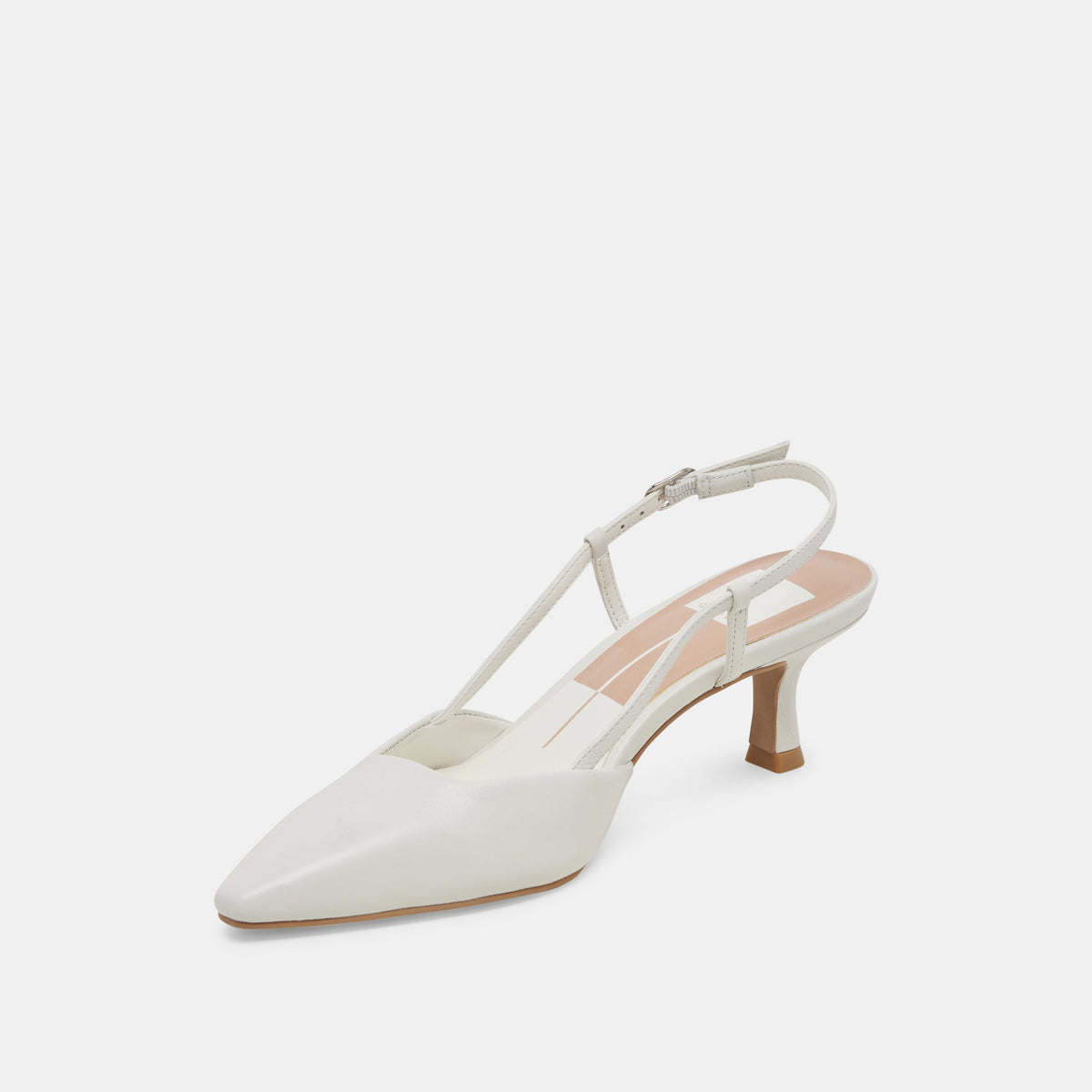 Dolce Vita SHOES Odela White Leather Heels