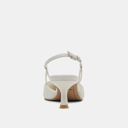 Dolce Vita SHOES Odela White Leather Heels