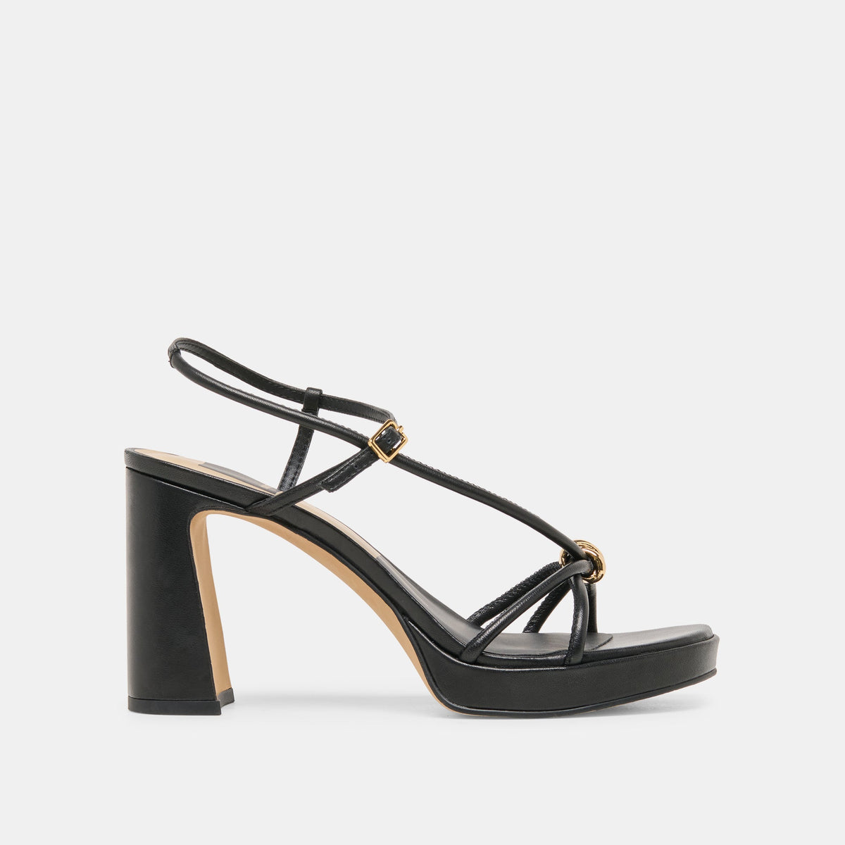 Dolce Vita SHOES Odete Black Leather Heels