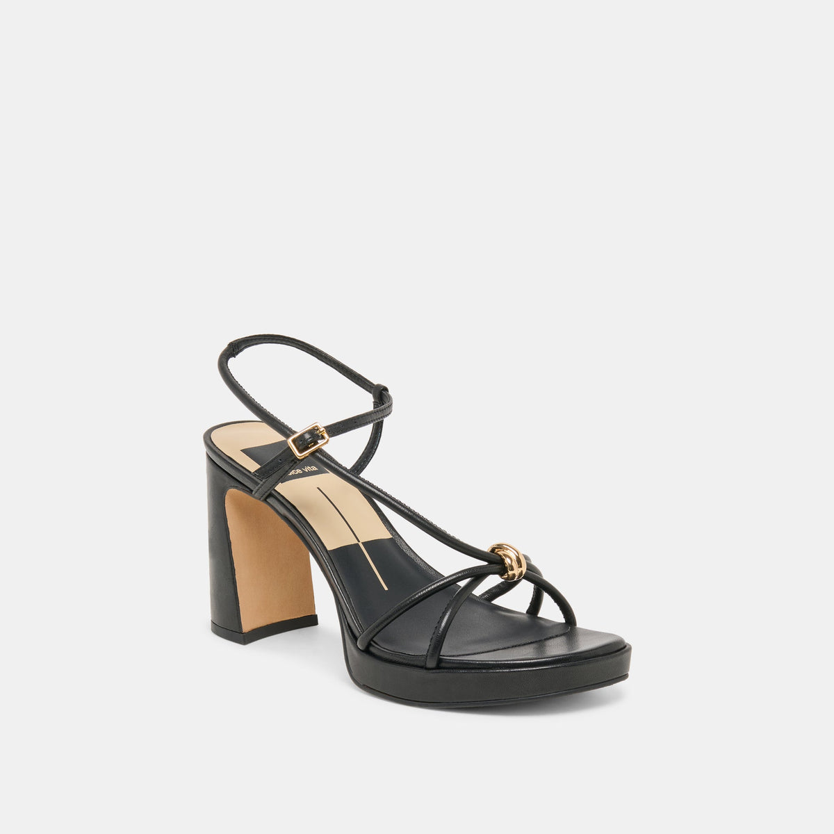 Dolce Vita SHOES Odete Black Leather Heels