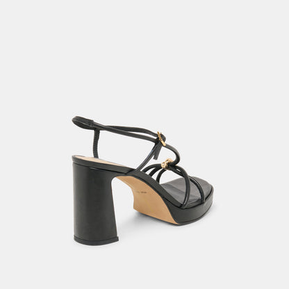 Dolce Vita SHOES Odete Black Leather Heels