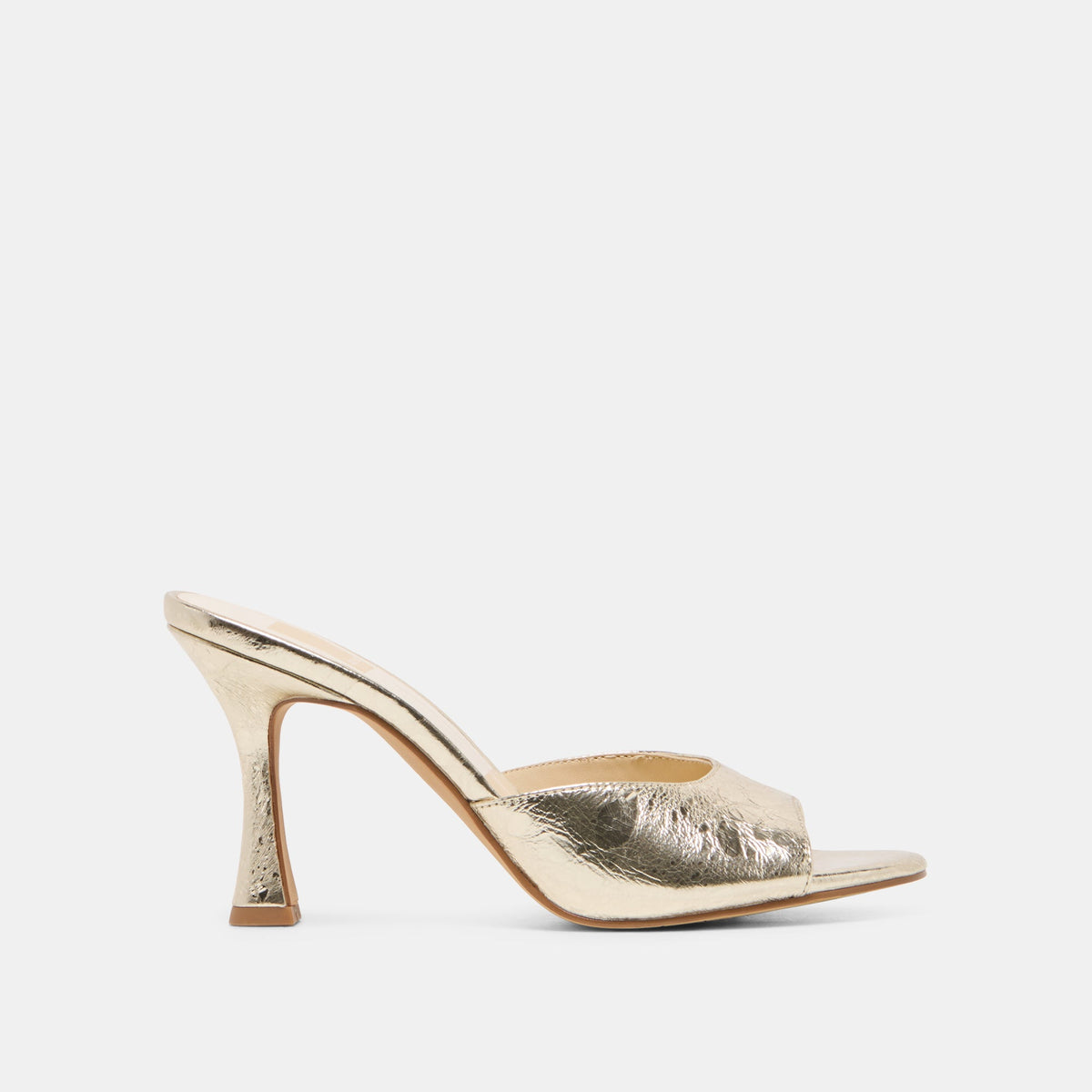 Dolce Vita SHOES Rosha Platinum Distressed Leather Heels
