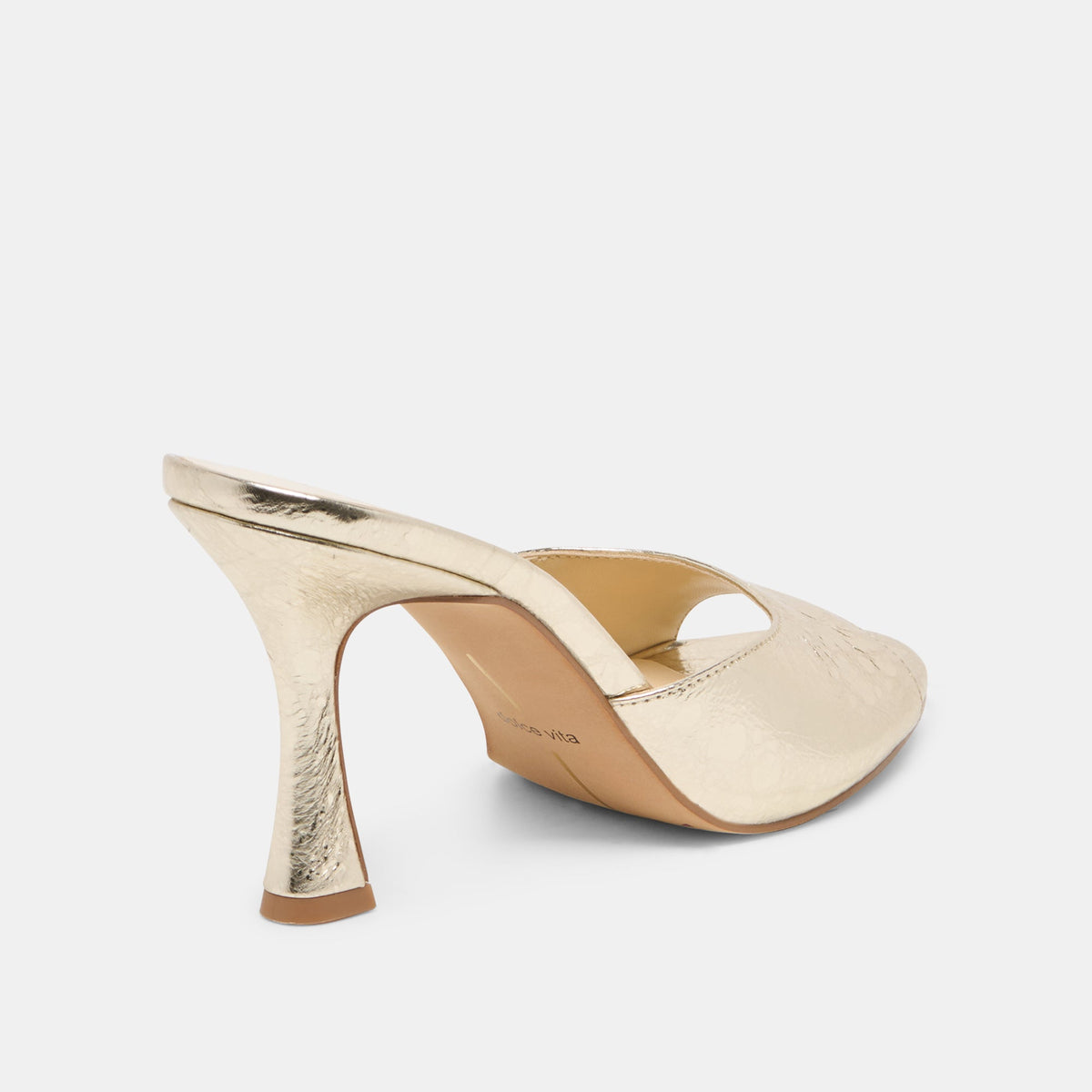 Dolce Vita SHOES Rosha Platinum Distressed Leather Heels