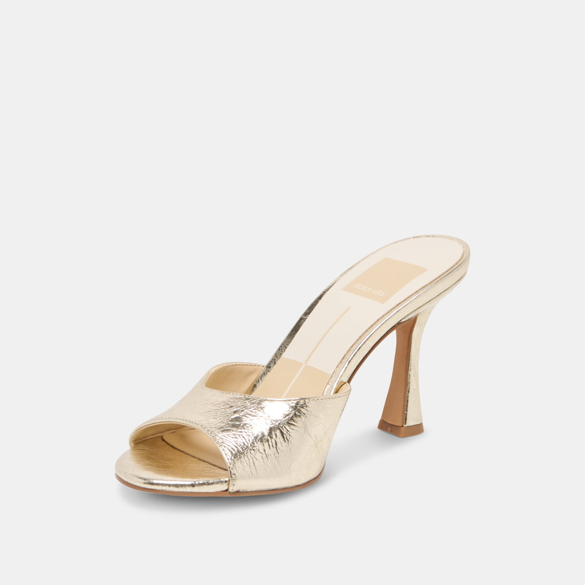 Dolce Vita SHOES Rosha Platinum Distressed Leather Heels