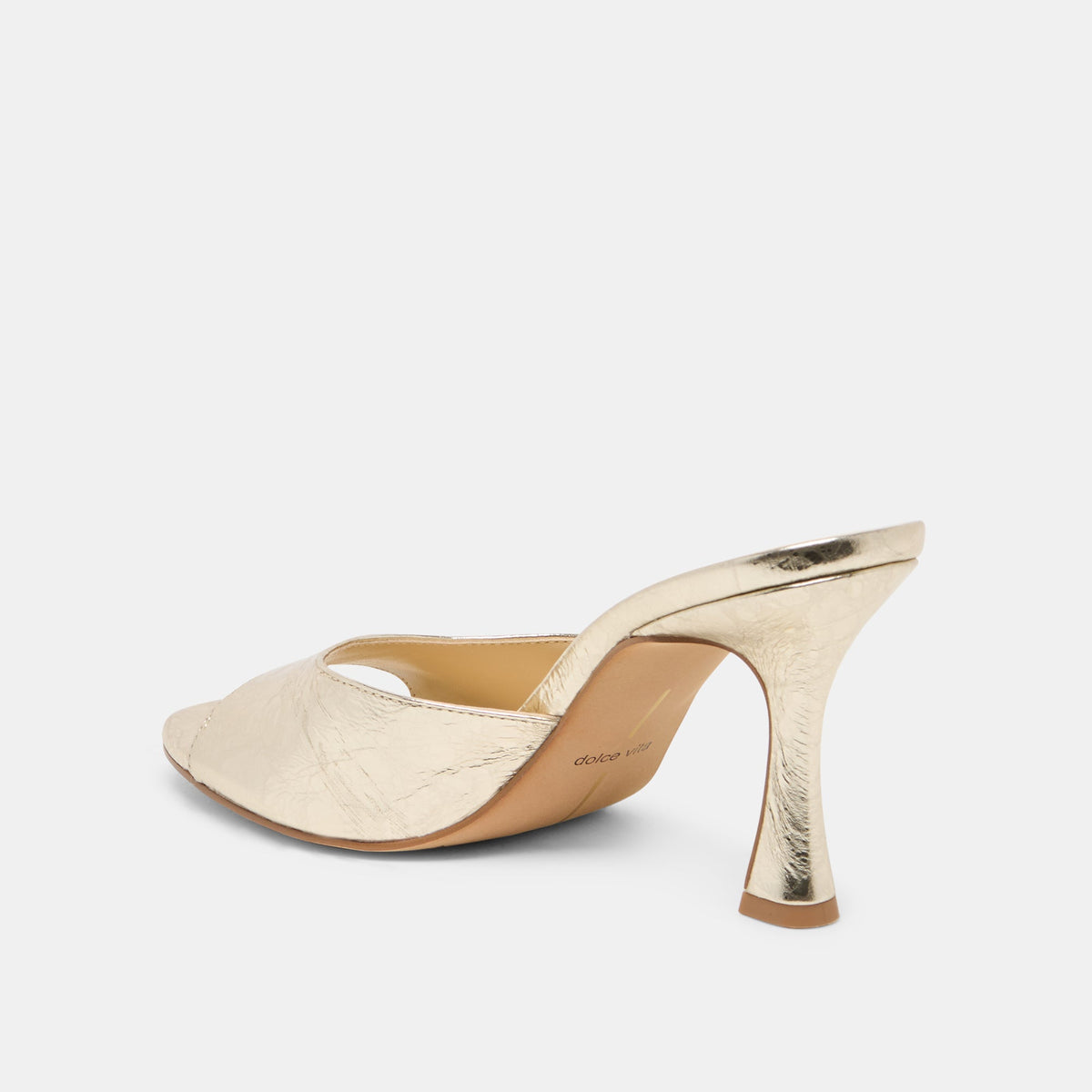 Dolce Vita SHOES Rosha Platinum Distressed Leather Heels