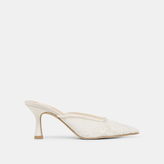 Dolce Vita SHOES Cleo High True White Lace Heels