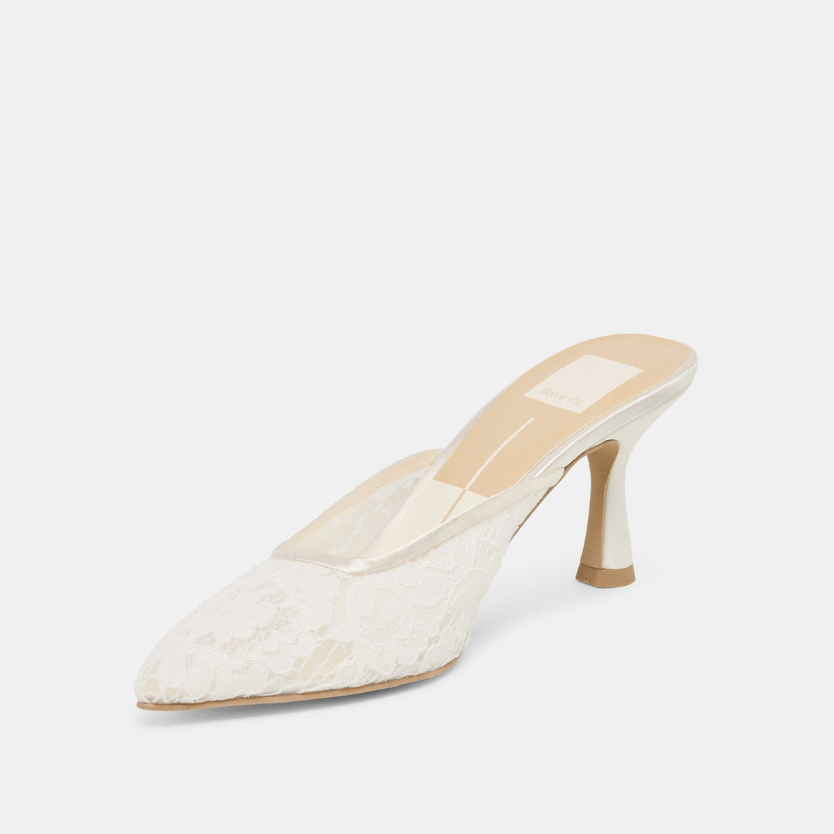 Dolce Vita SHOES Cleo High True White Lace Heels