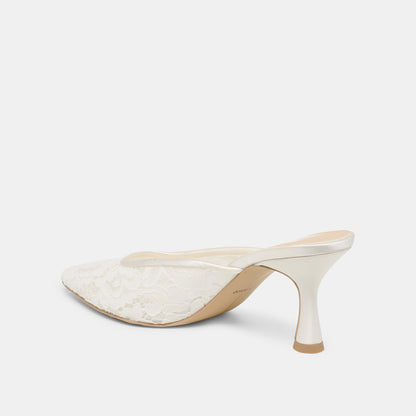 Dolce Vita SHOES Cleo High True White Lace Heels