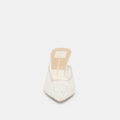 Dolce Vita SHOES Cleo High True White Lace Heels