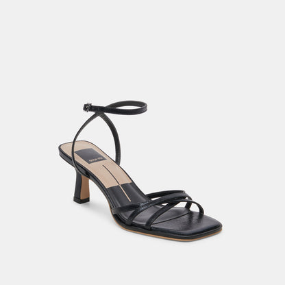 Dolce Vita SHOES Manji Wide Midnight Patent Leather Heels