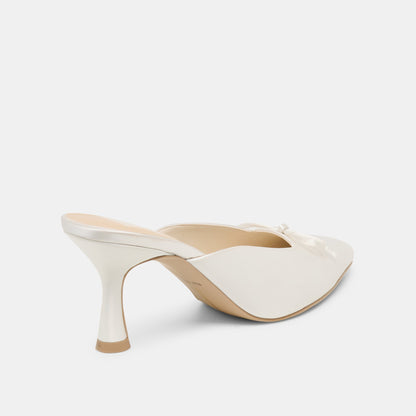 Dolce Vita SHOES Cleo High Off White Satin Heels