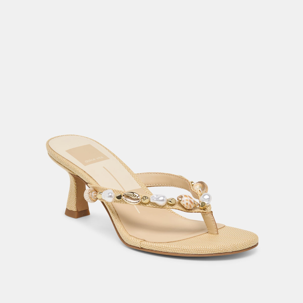 Dolce Vita SHOES Daksie Lt Natural Raffia Heels