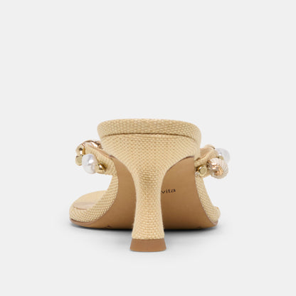 Dolce Vita SHOES Daksie Lt Natural Raffia Heels