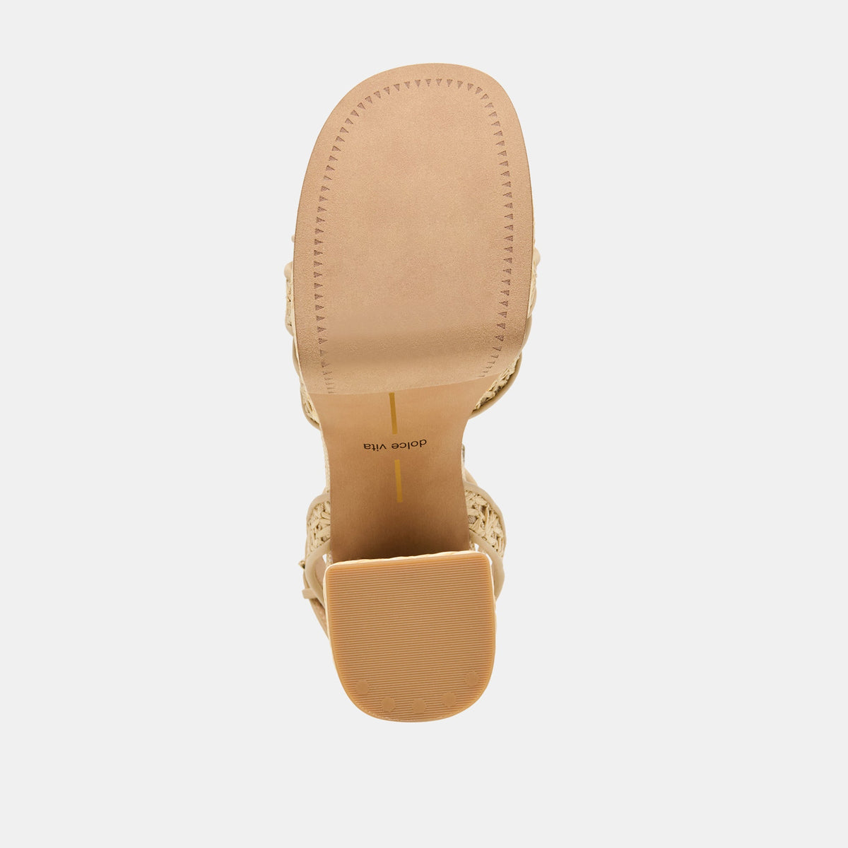 Dolce Vita SHOES Danila Lt Natural Cross Hatch Raffia Heels