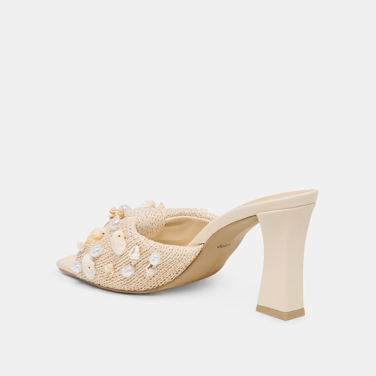 Dolce Vita SHOES Tylah Oatmeal Beaded Raffia Heels