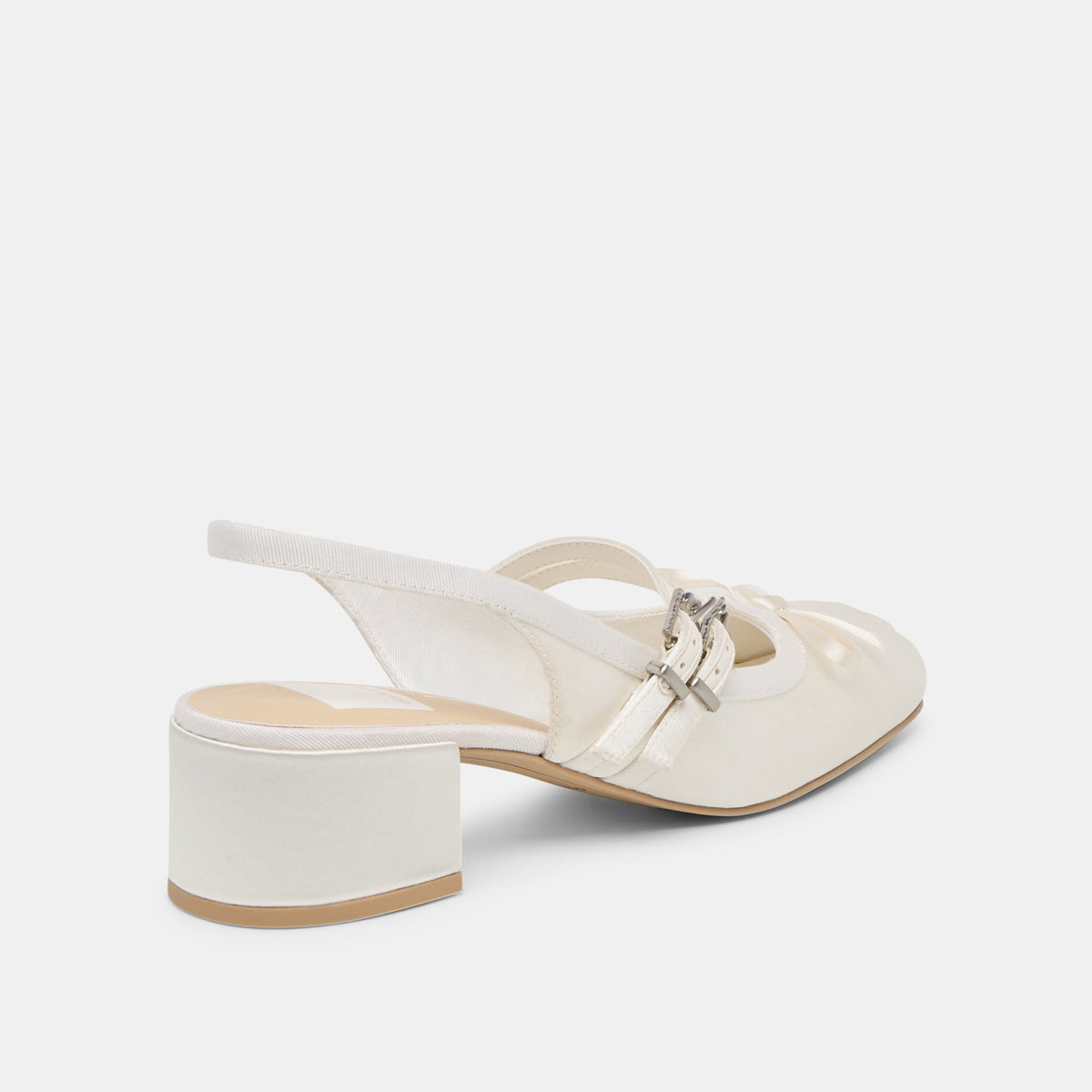 Dolce Vita SHOES Loris True White Satin Heels