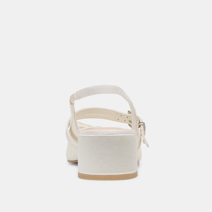Dolce Vita SHOES Loris True White Satin Heels