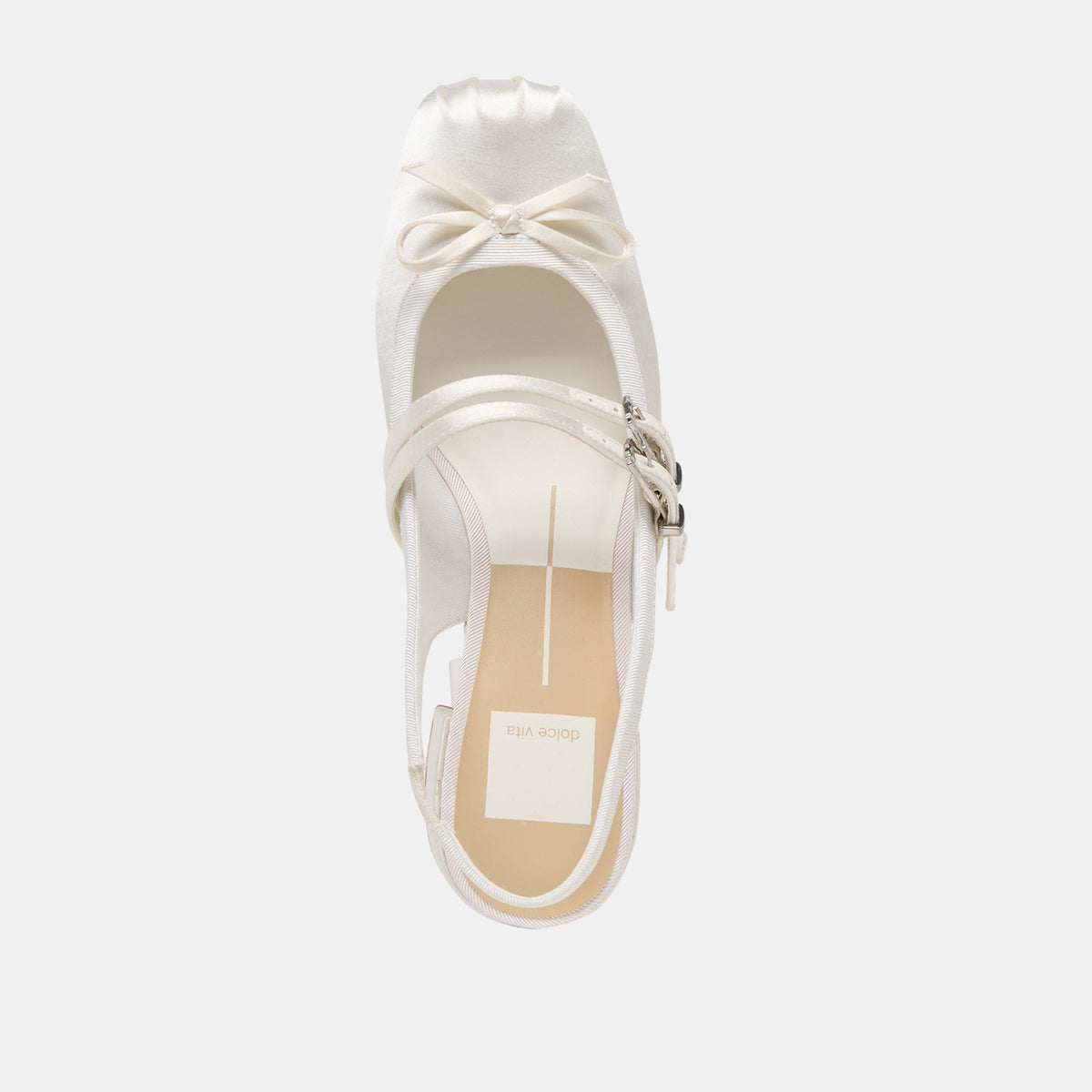 Dolce Vita SHOES Loris True White Satin Heels