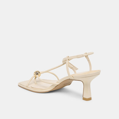 Dolce Vita SHOES Mylee Creme Leather Heels