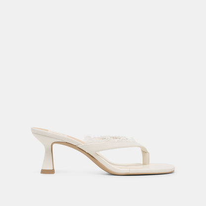Dolce Vita SHOES Daksie Lace True White Leather Heels