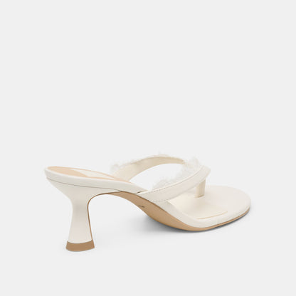 Dolce Vita SHOES Daksie Lace True White Leather Heels