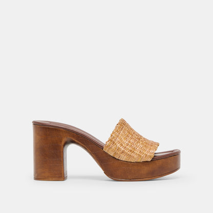 Dolce Vita SHOES Celest Natural Raffia Heels