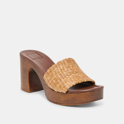 Dolce Vita SHOES Celest Natural Raffia Heels