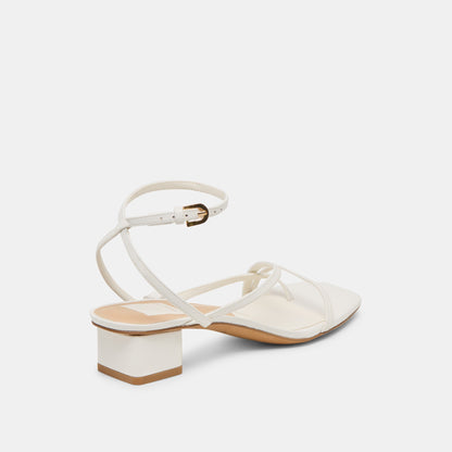 Dolce Vita SHOES Karlos True White Leather Sandals
