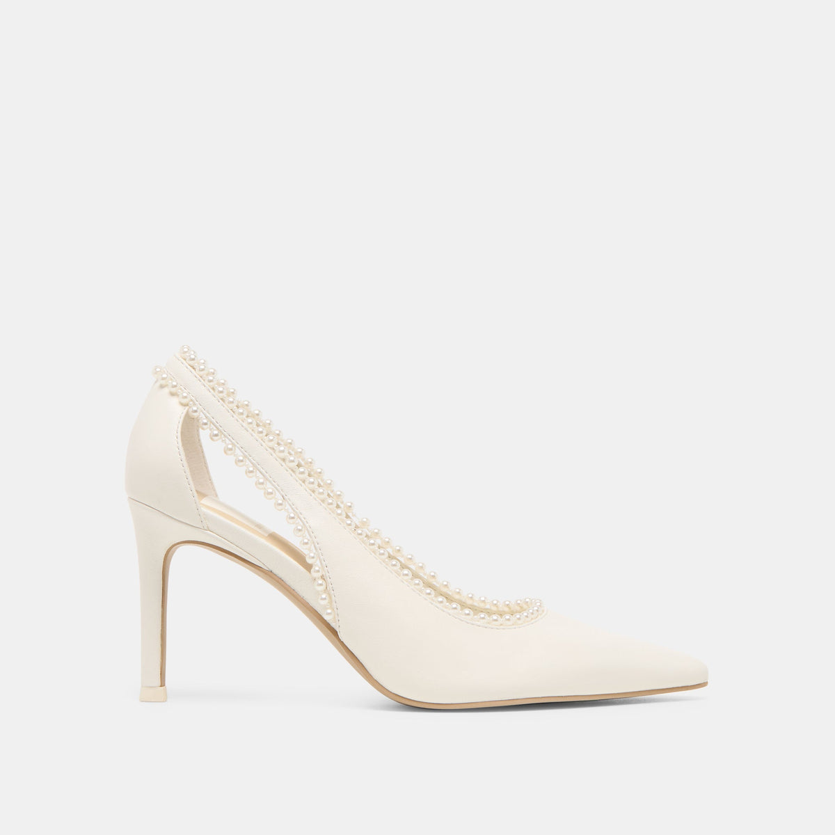 Dolce Vita SHOES Kelson Pearl True White Leather Heels