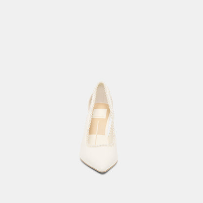 Dolce Vita SHOES Kelson Pearl True White Leather Heels