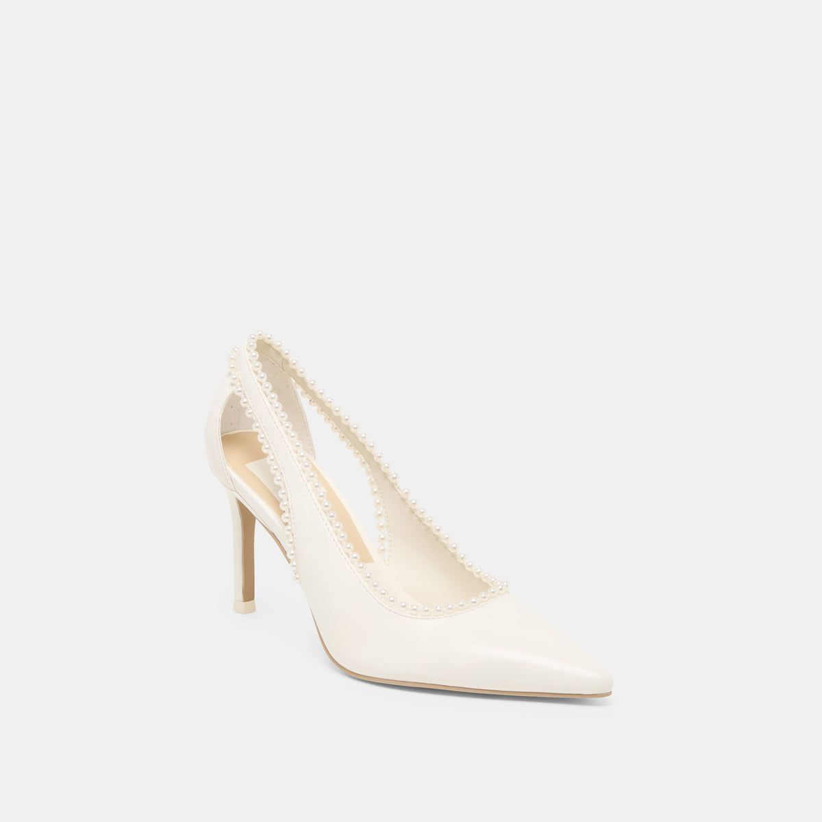 Dolce Vita SHOES Kelson Pearl True White Leather Heels