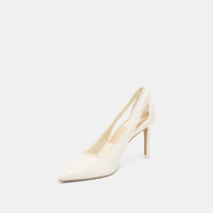 Dolce Vita SHOES Kelson Pearl True White Leather Heels