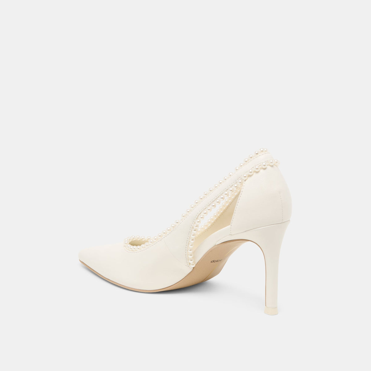 Dolce Vita SHOES Kelson Pearl True White Leather Heels