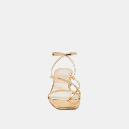 Dolce Vita SHOES Karlos Wide Gold Metallic Stella Sandals