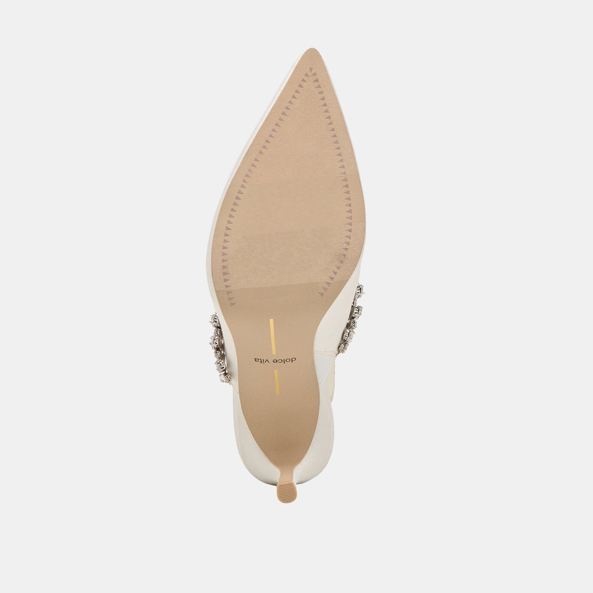 Dolce Vita SHOES Keli Crystal White Satin Heels