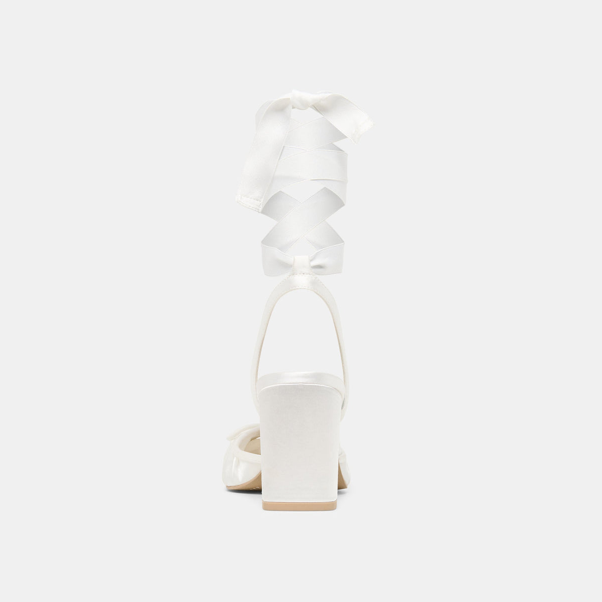 Dolce Vita SHOES Tisha True White Satin Heels