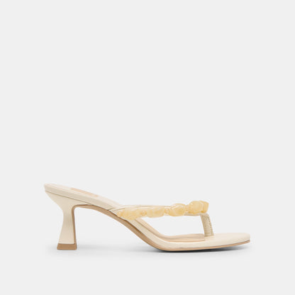 Dolce Vita SHOES Daksie Off White Leather Heels