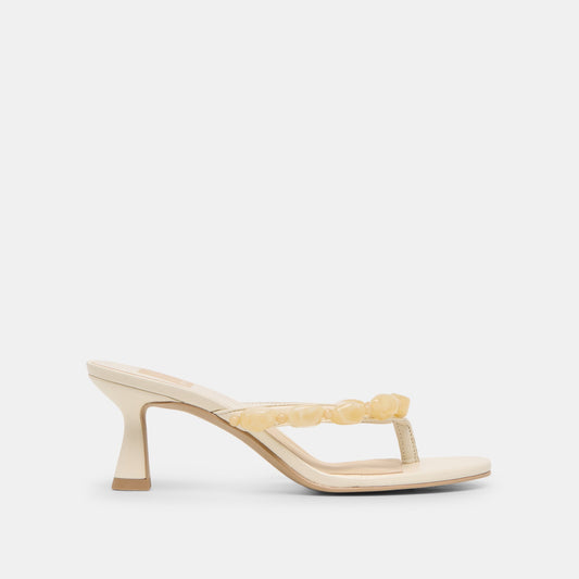 Dolce Vita SHOES Daksie Off White Leather Heels