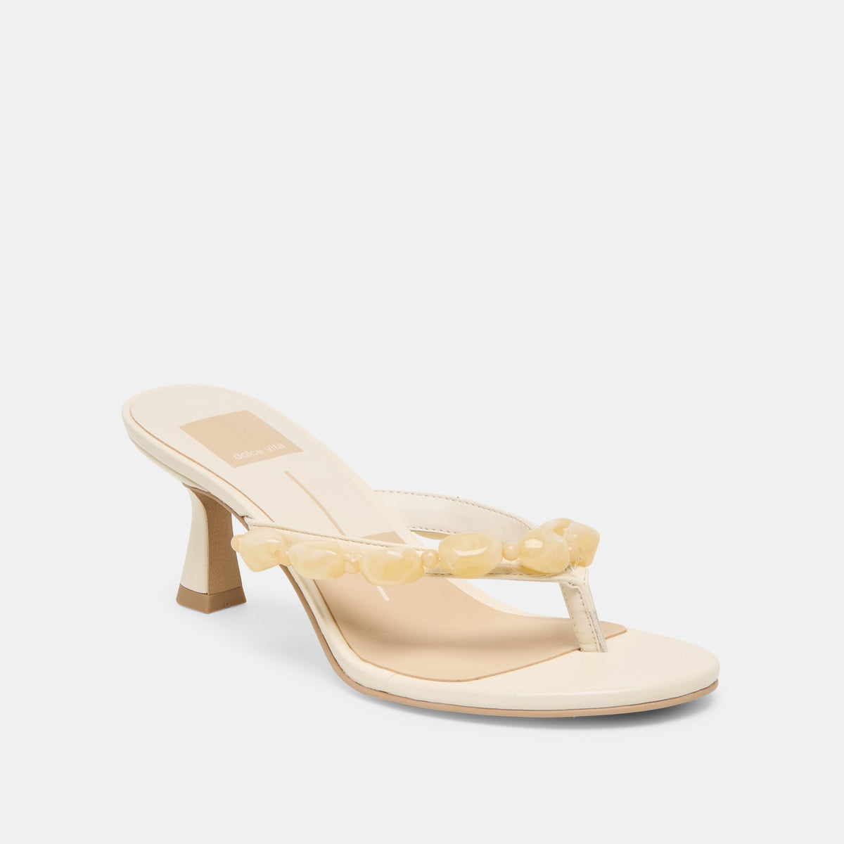 Dolce Vita SHOES Daksie Off White Leather Heels