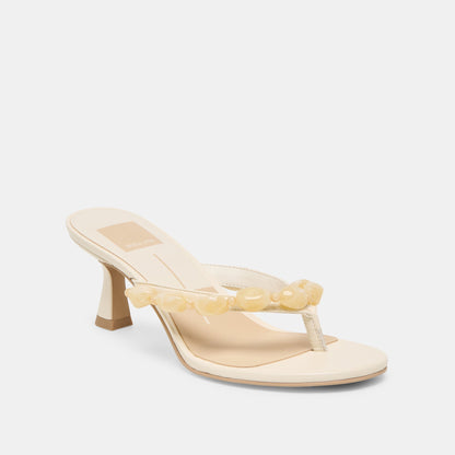 Dolce Vita SHOES Daksie Off White Leather Heels